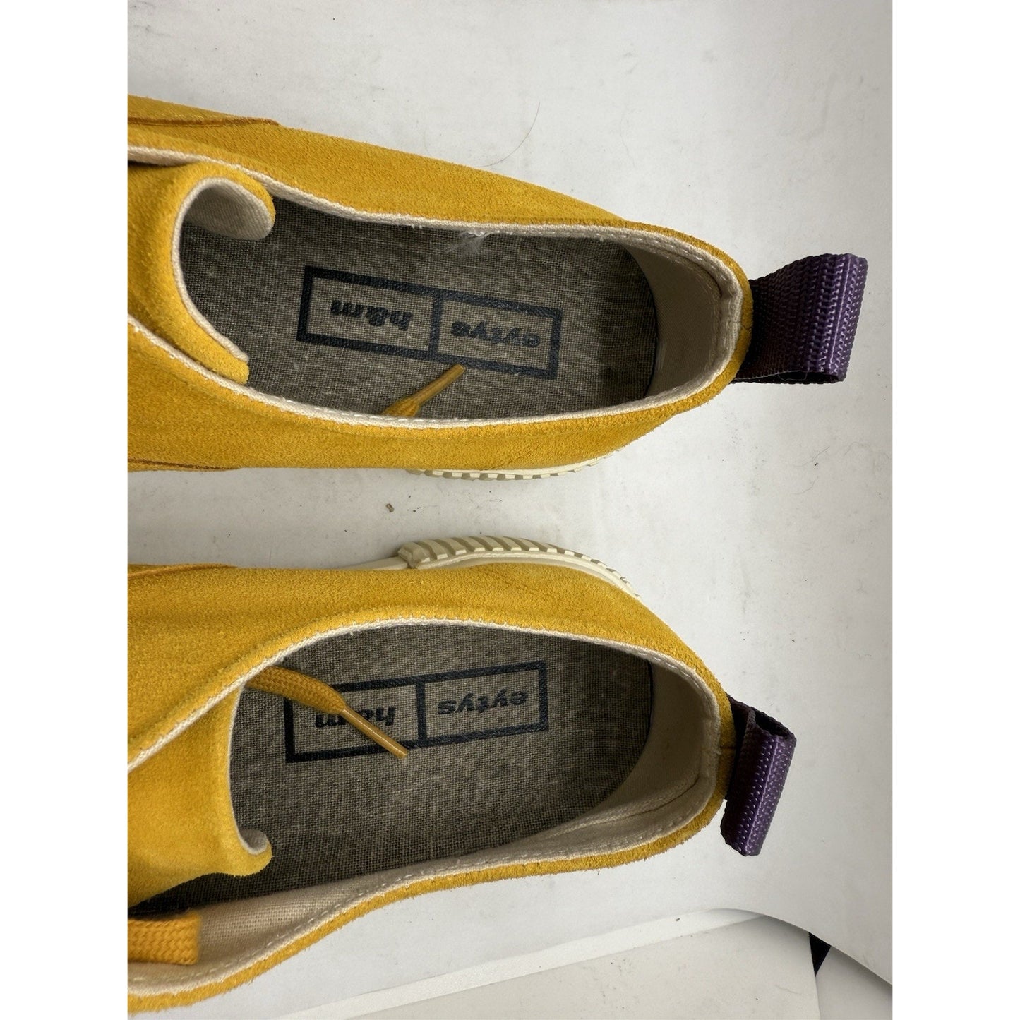 Eytys x H&M Mustard Yellow Suede Low Top Sneakers Size 6 EUR 38 Indie Leather 70