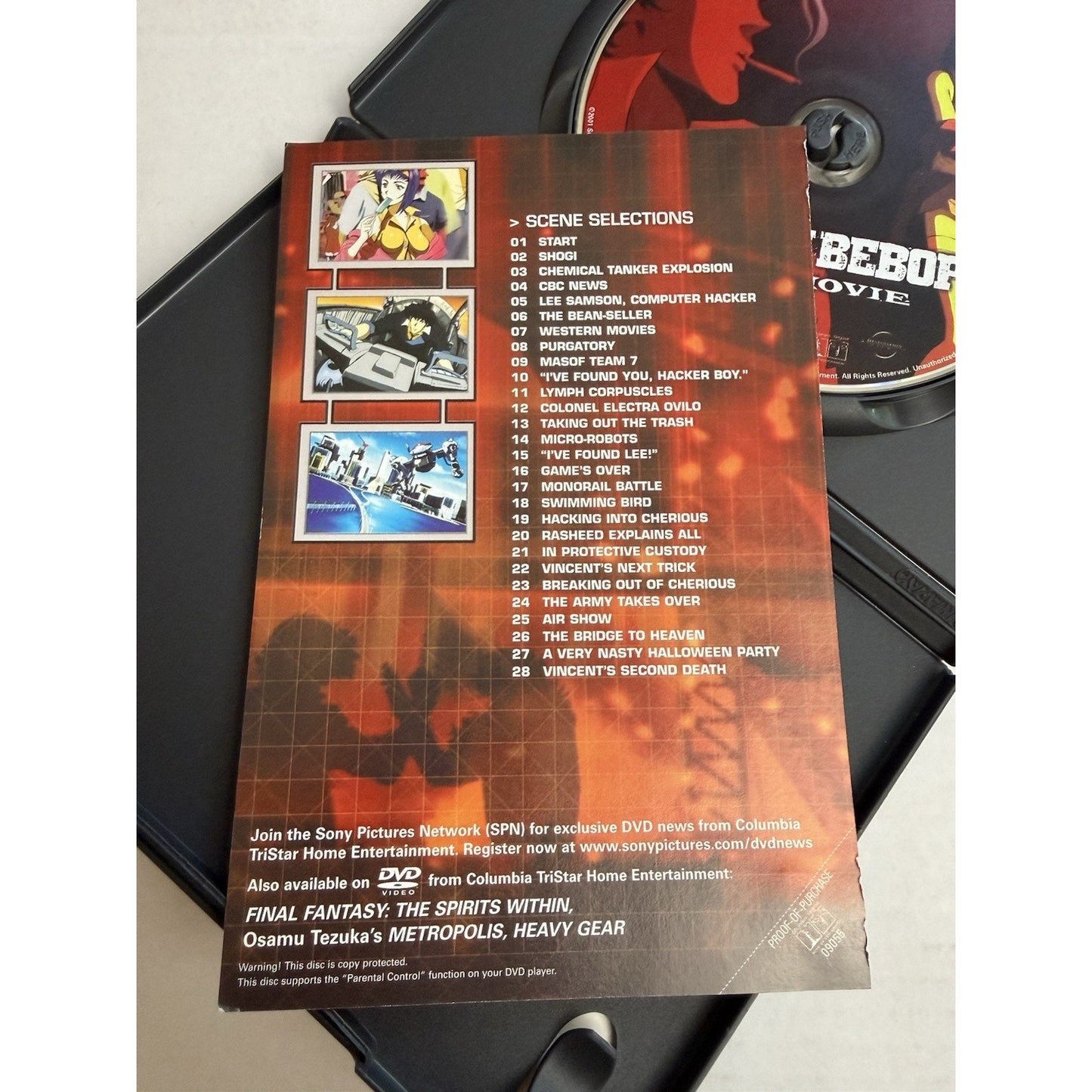 Cowboy Bebop The Movie Special Edition DVD Anime 2003 Watanabe Sunrise Toonami