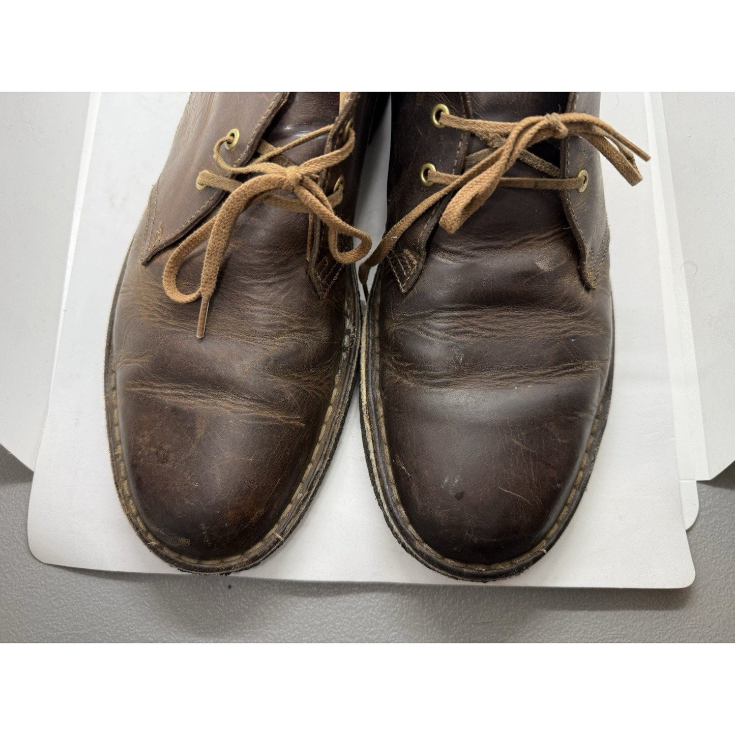 Clarks Originals Desert Chukka Boot 26101682 M 11 Brown Leather Gum Sole Shoes - thriftgoblin