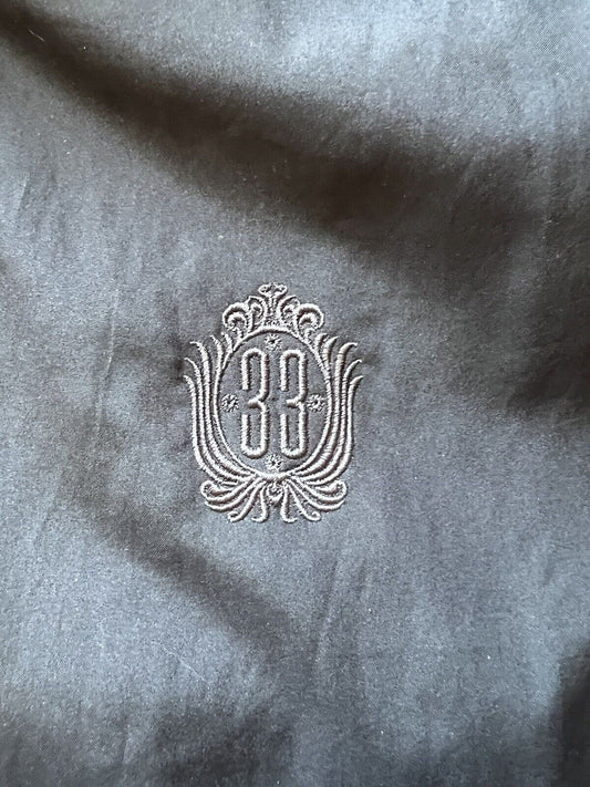 Club 33 Disneyland Turfer Zip Up Button Jacket Mens Small Black Disneyana Cast - thriftgoblin
