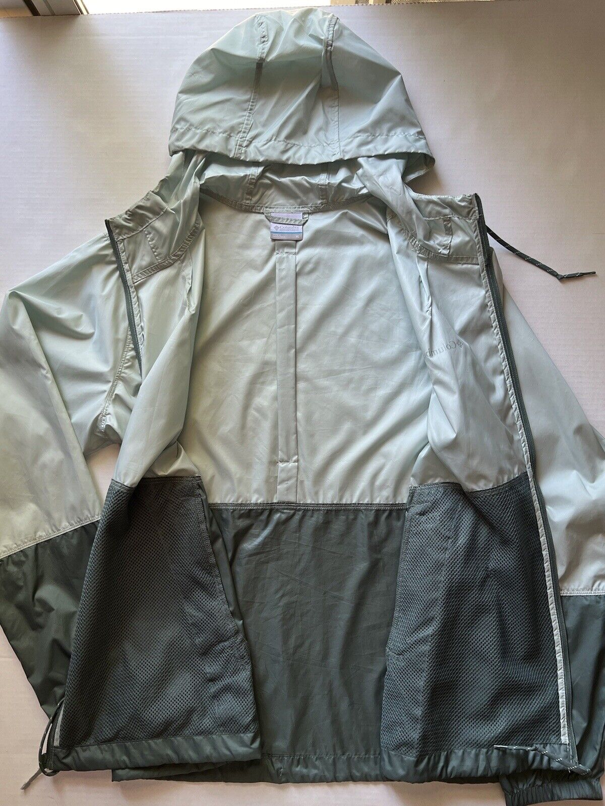 Columbia Men's Center Ridge Windbreaker XM0287 Size XL Hike. Green. Lightweight - thriftgoblin