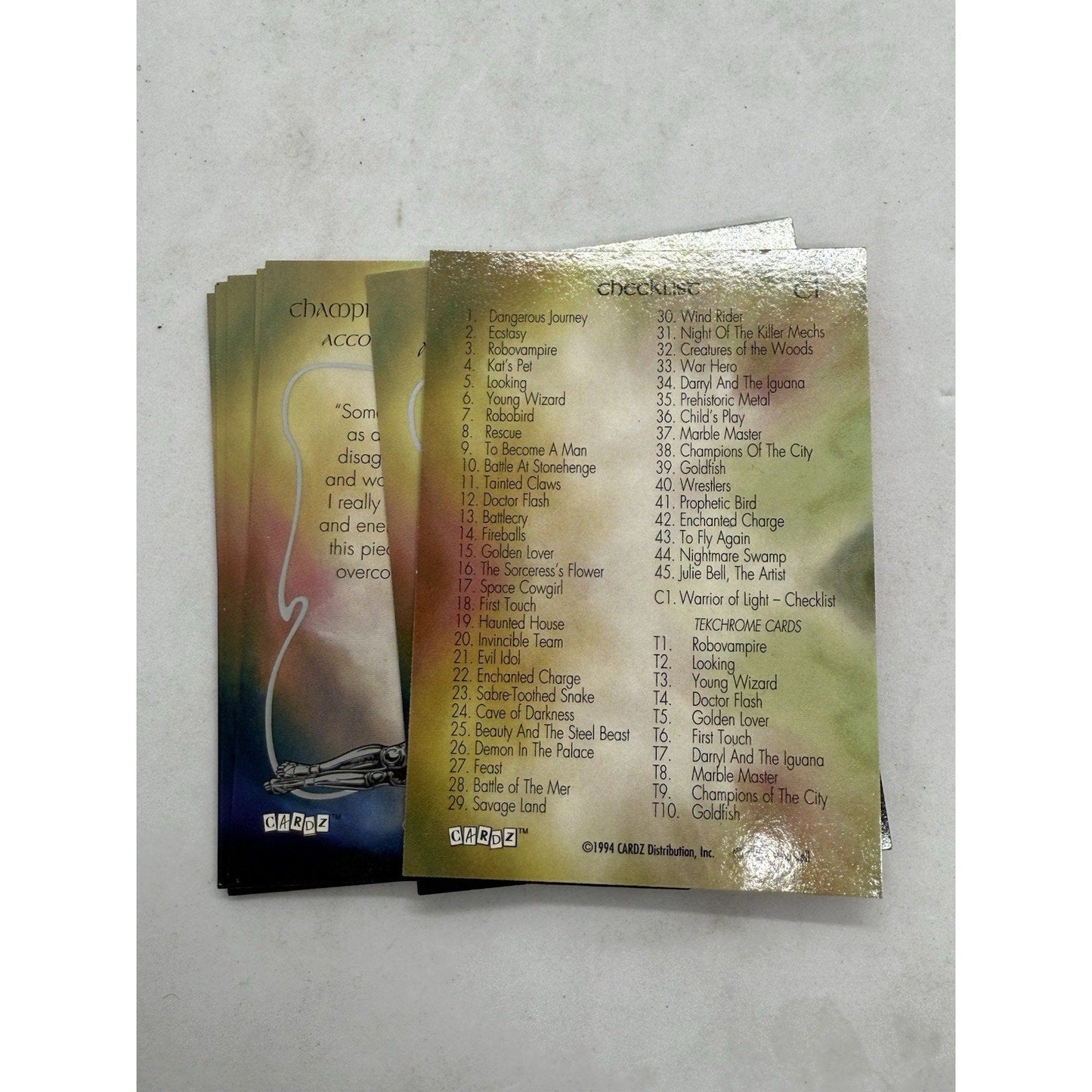 Complete 1994 Julie Bell Champions of the Galaxy Trading Card Set (CARDZ) Chrome - thriftgoblin