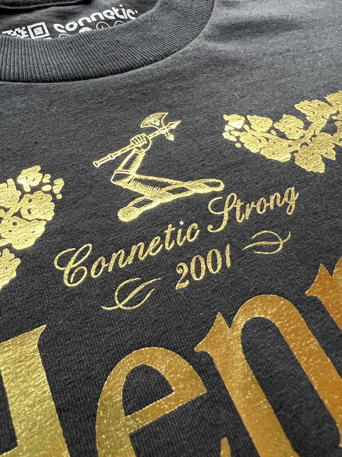 Connetic & Co Henny On the Rocks Gold Foil Print Tee SF Oakland Bay AreaCognac - thriftgoblin