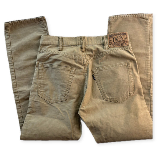 Cootie Productions Five Pocket Button Fly Slub Cotton Pants Tan Size 30 Japan - Thrift GoblinPants
