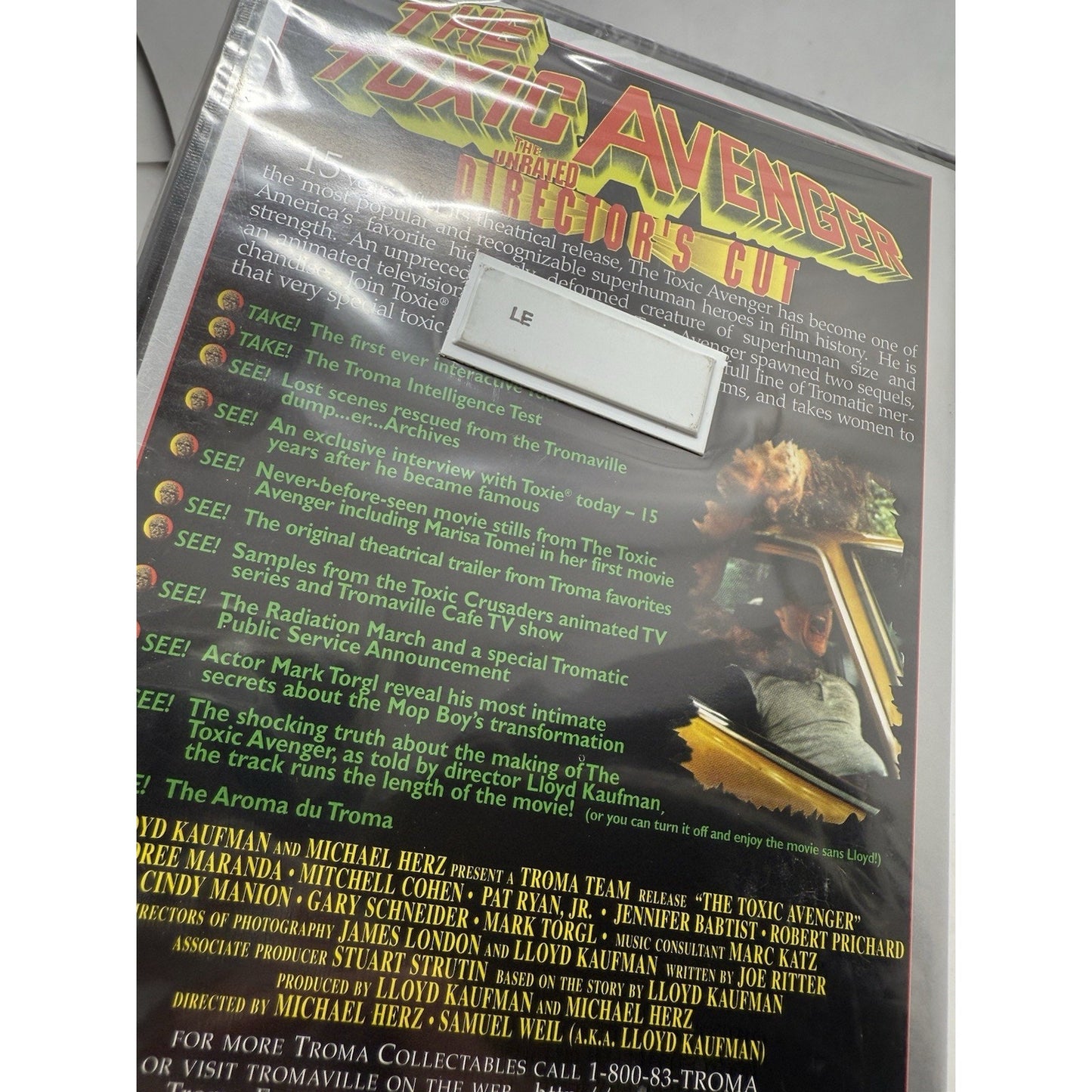 Toxic Avenger Director’s Cut DVD 1998 Troma Unrated Head Crushing Scene Peter 90