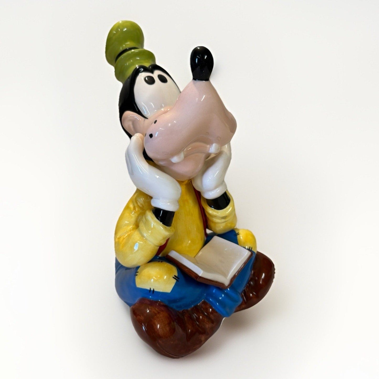 Disney Goofy Ceramic Music Figure Box It’s a Small World 12.5 Malaysia Book VTG - thriftgoblin