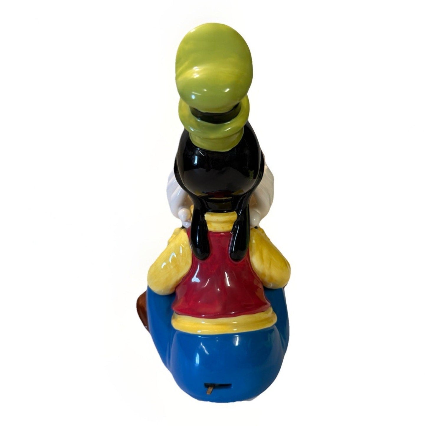 Disney Goofy Ceramic Music Figure Box It’s a Small World 12.5 Malaysia Book VTG - thriftgoblin