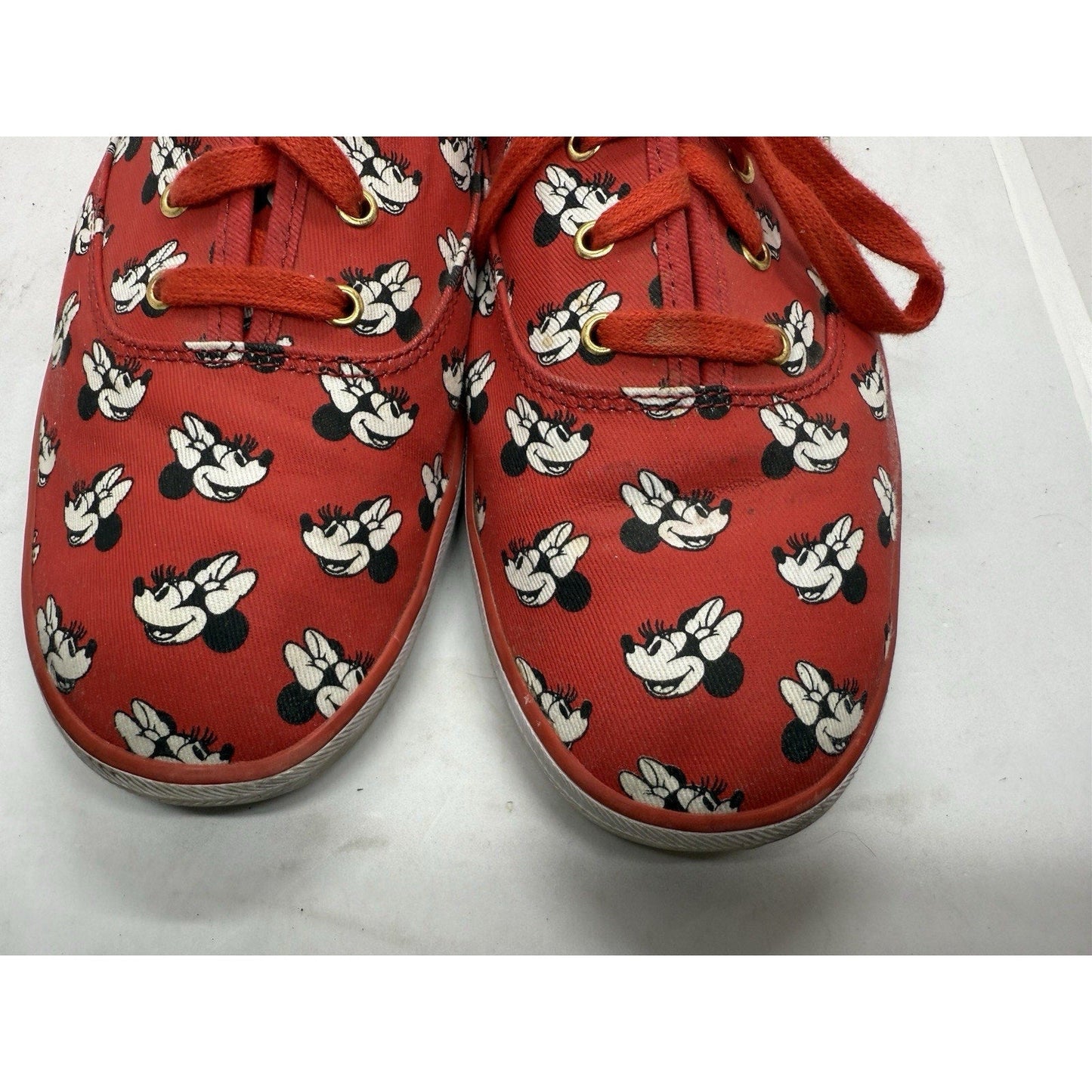 Disney Keds Minnie Mouse Red Canvas Sneakers Women’s 11 Lace Up Casual Shoes Fun - thriftgoblin