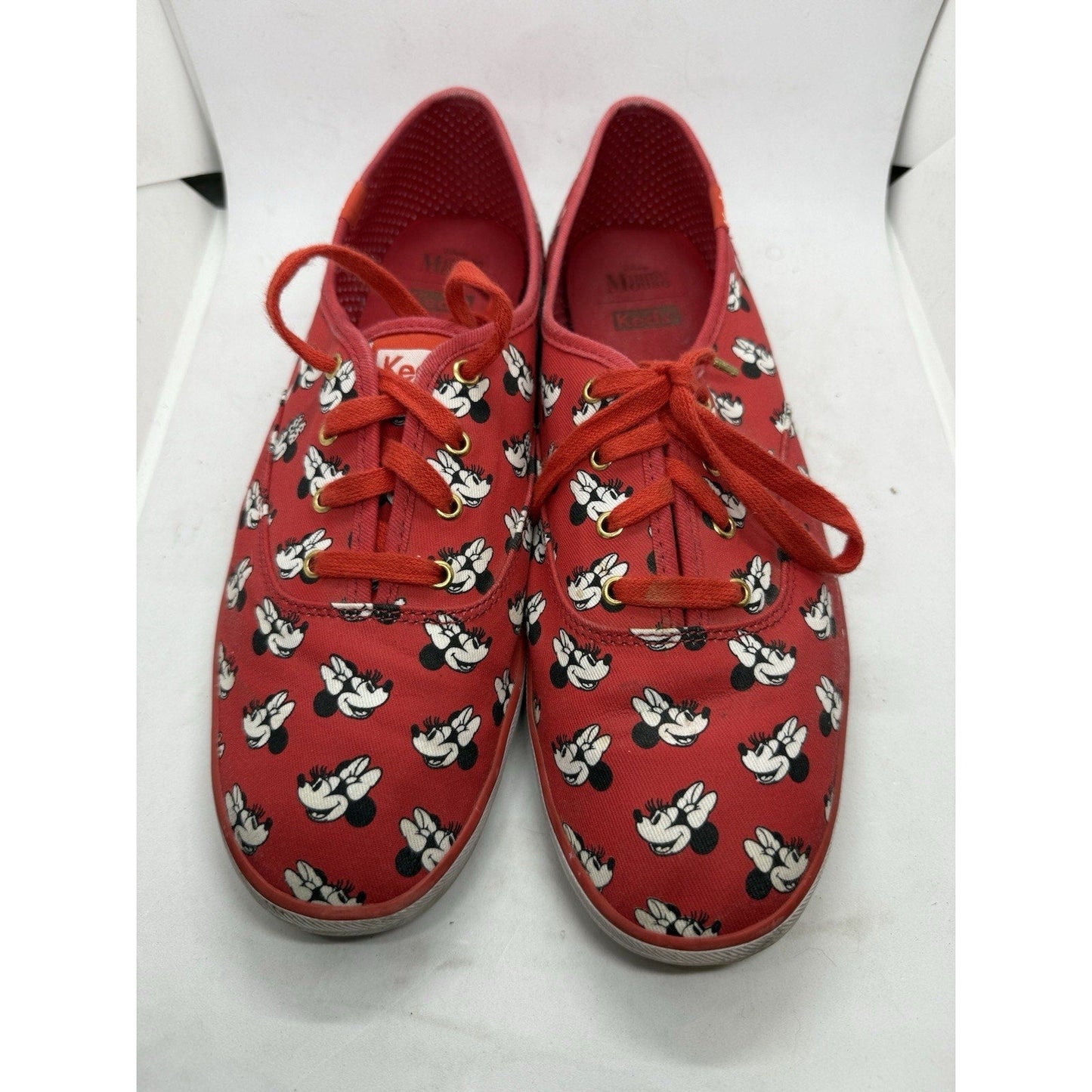 Disney Keds Minnie Mouse Red Canvas Sneakers Women’s 11 Lace Up Casual Shoes Fun - thriftgoblin