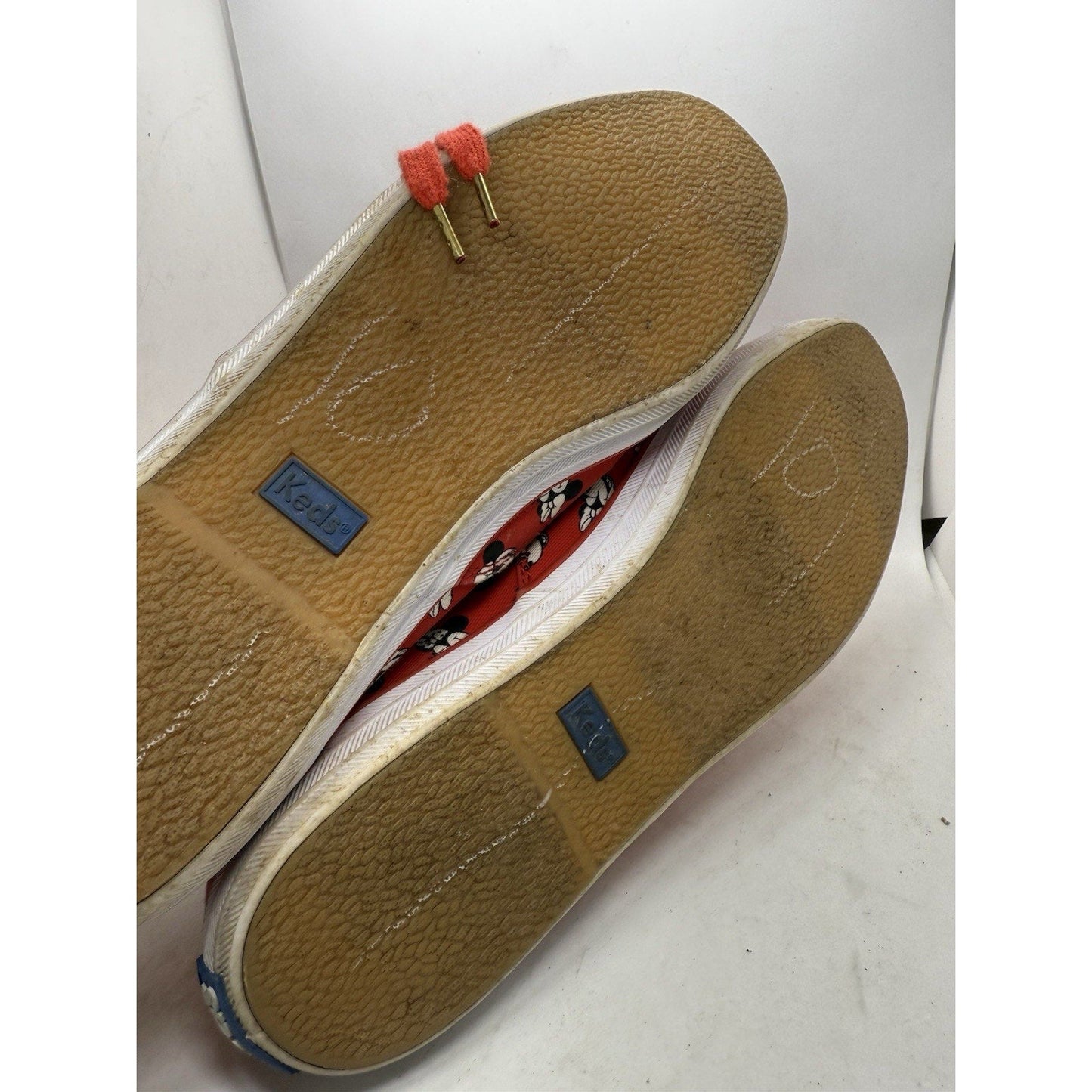 Disney Keds Minnie Mouse Red Canvas Sneakers Women’s 11 Lace Up Casual Shoes Fun - thriftgoblin