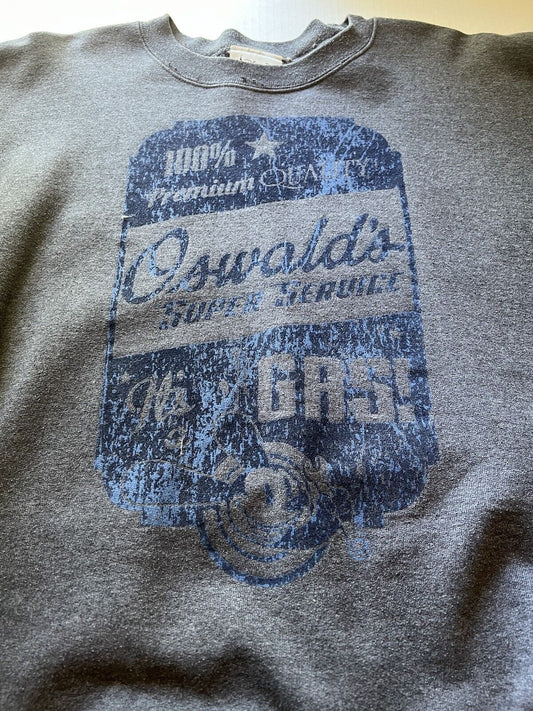 Disneyland Oswald Crewneck - Men's Large, Grey. Its Gas DCA Disney Super Service - thriftgoblin