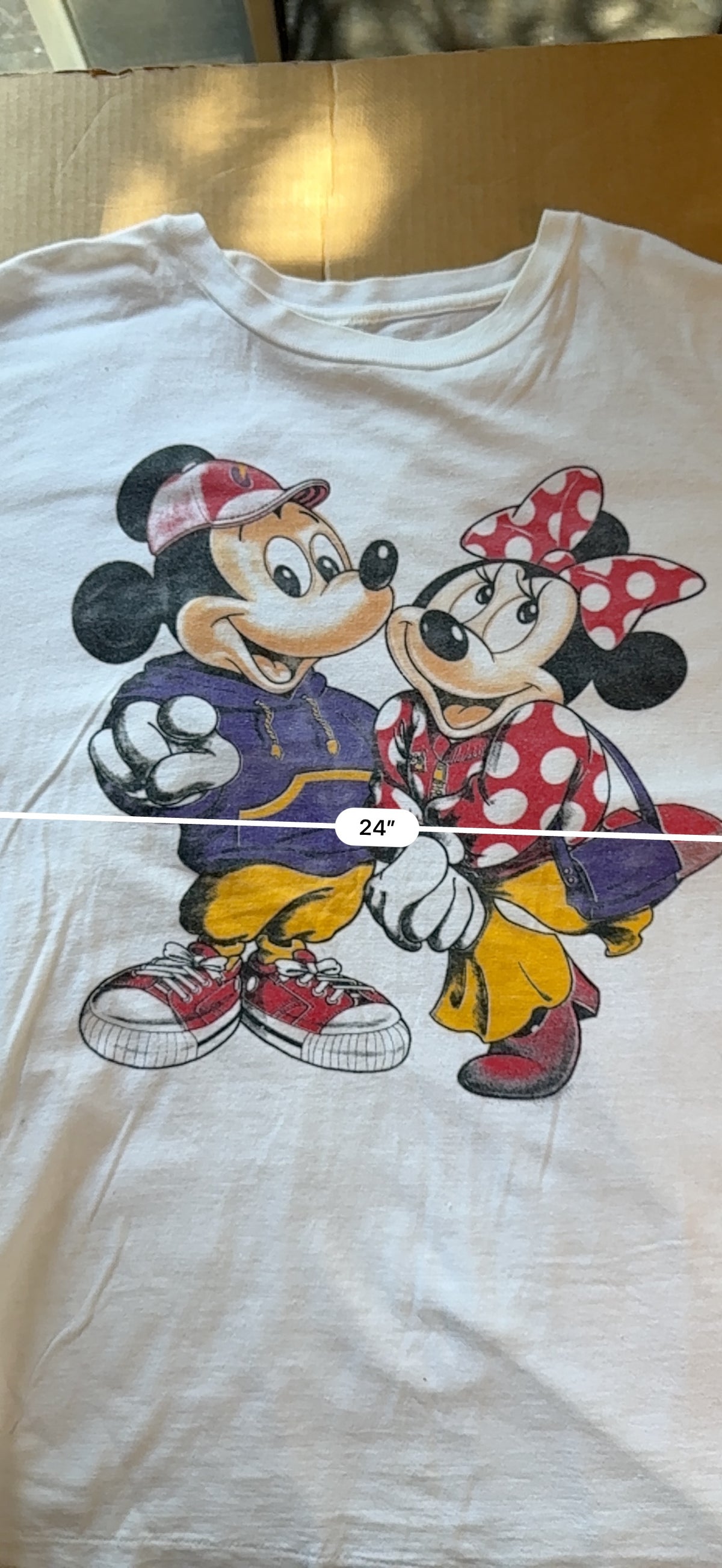 Vintage Mickey and Minnie Streetwear Graphic Tee White