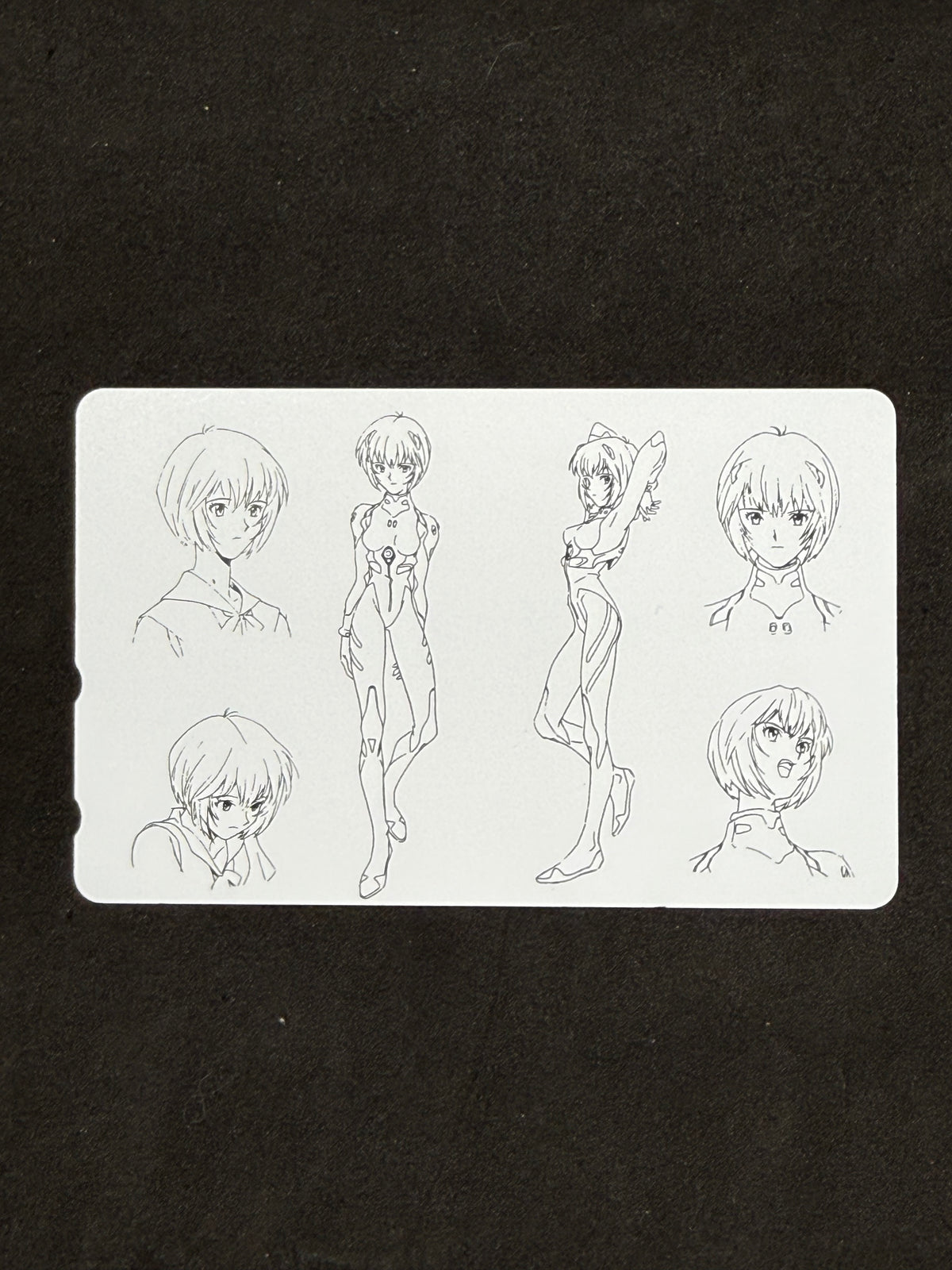 Evangelion cast and Eva units telephone card