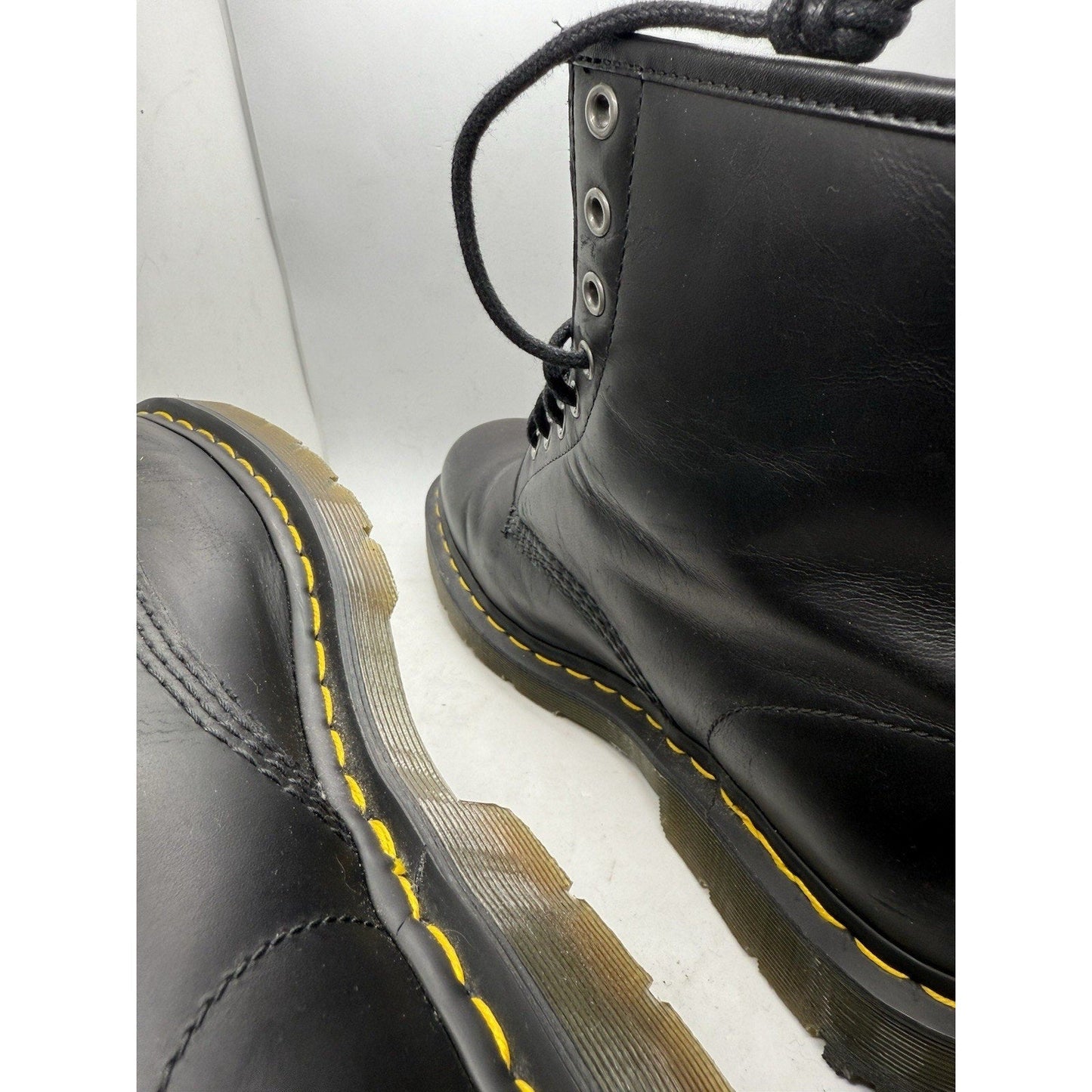 Dr. Martens Doc 1460 Wintergrip 24039 Black Snowplow Leather Combat Boots Men 11 - thriftgoblin