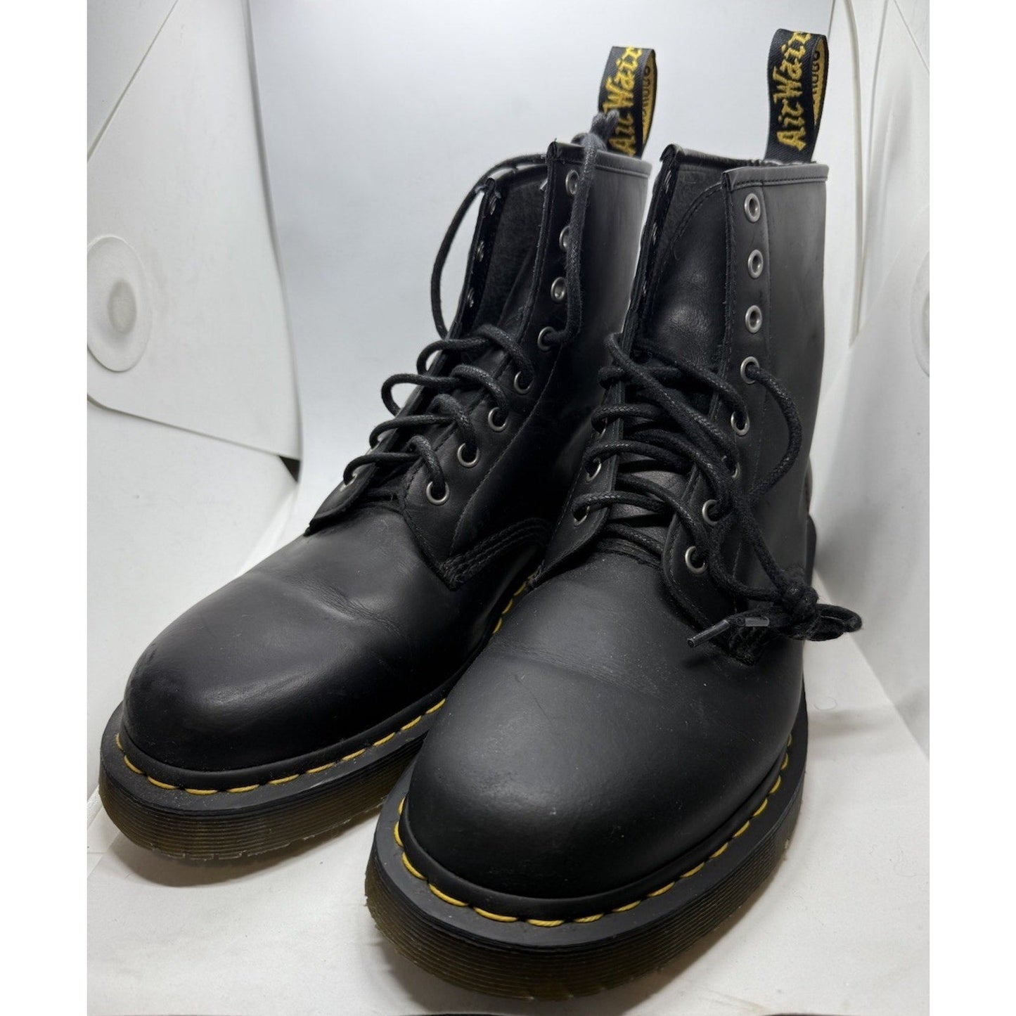 Dr. Martens Doc 1460 Wintergrip 24039 Black Snowplow Leather Combat Boots Men 11 - thriftgoblin