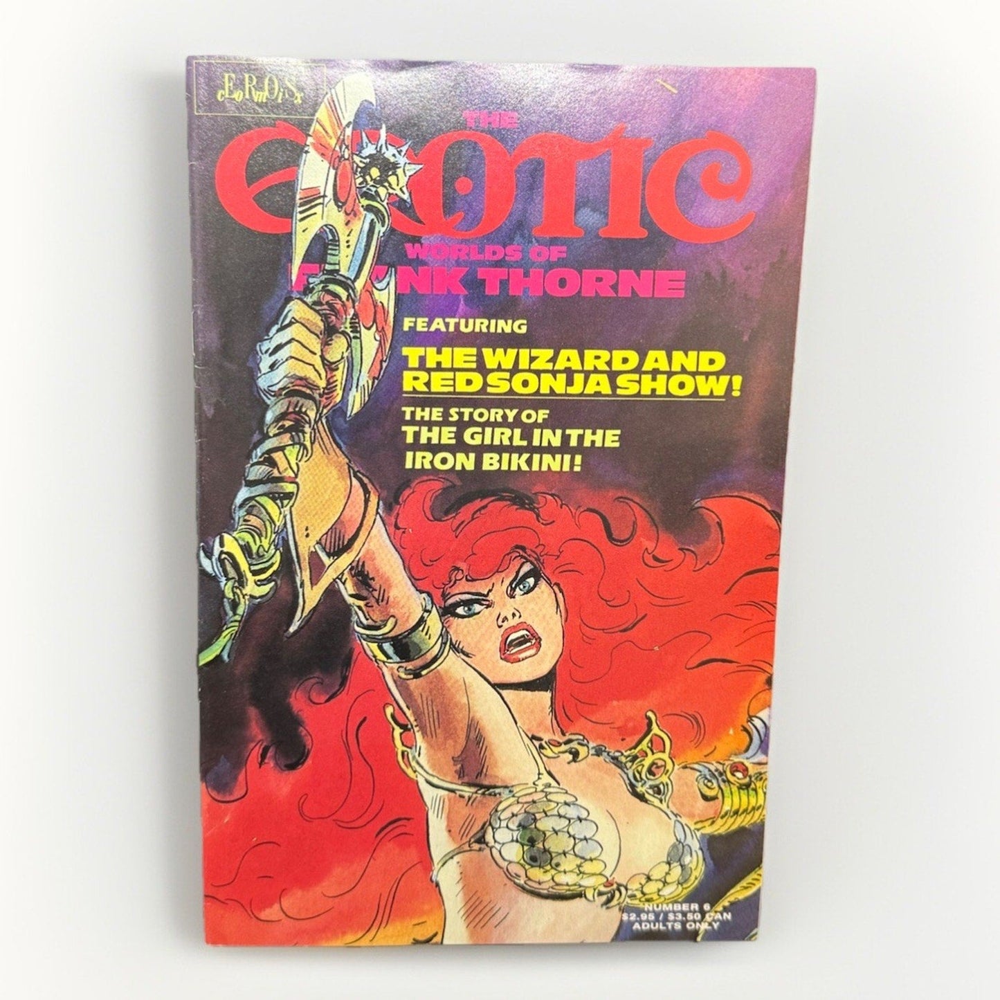 Erotic Worlds of Frank Thorne 6 Red Sonja ~ Rare Adult Comix ~ 1991 Eros Comic - thriftgoblin