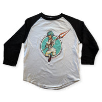 Evangelion 2.0 Rei Ayanami Rockin Jelly Bean Raglan T-Shirt 2010 White Black Size M