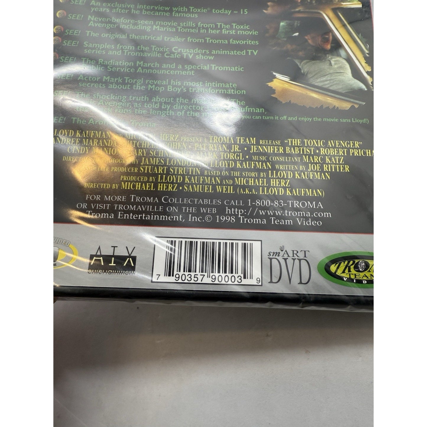 Toxic Avenger Director’s Cut DVD 1998 Troma Unrated Head Crushing Scene Peter 90