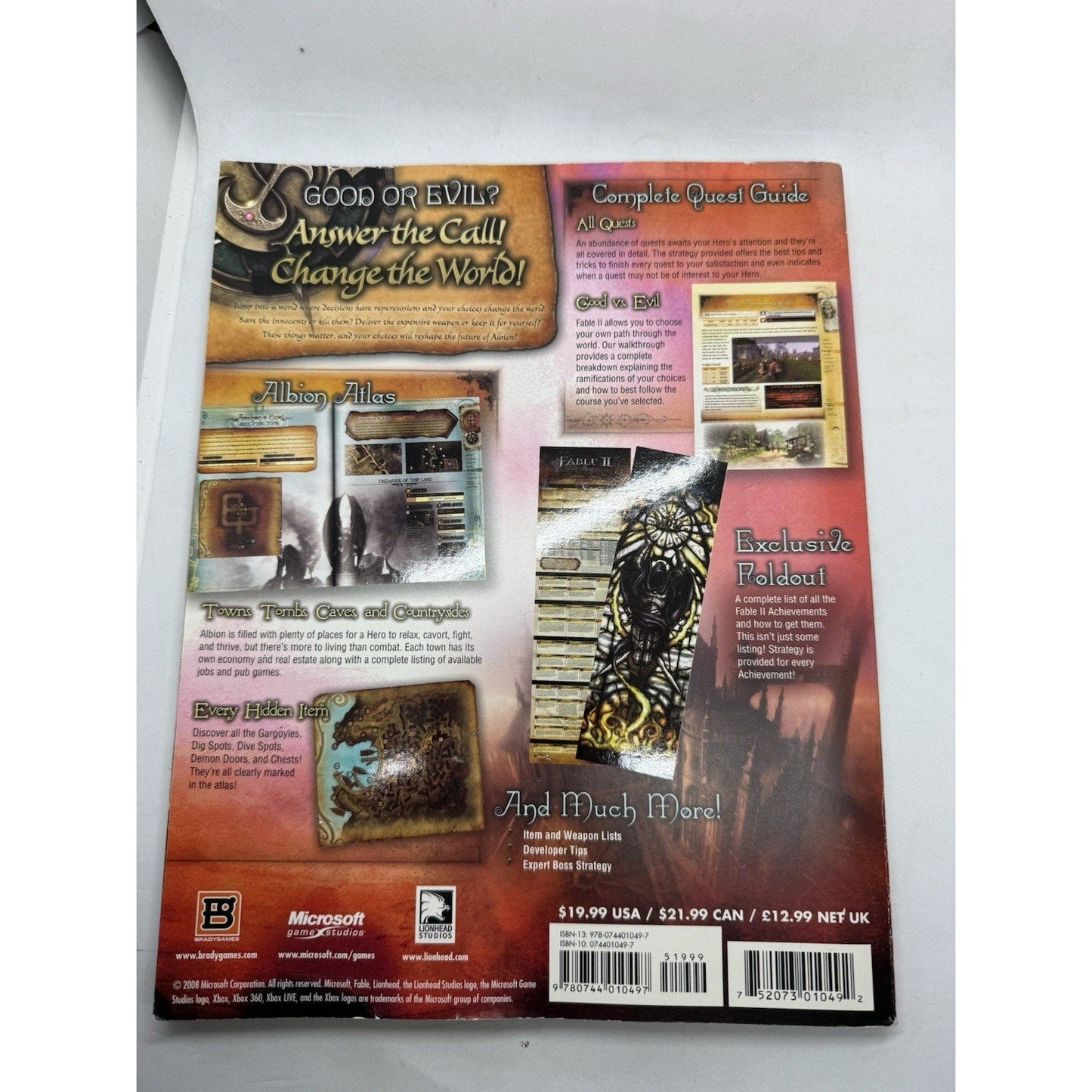 Fable II BradyGames Official Strategy Guide Xbox 360 2008 Microsoft Lionhead - thriftgoblin