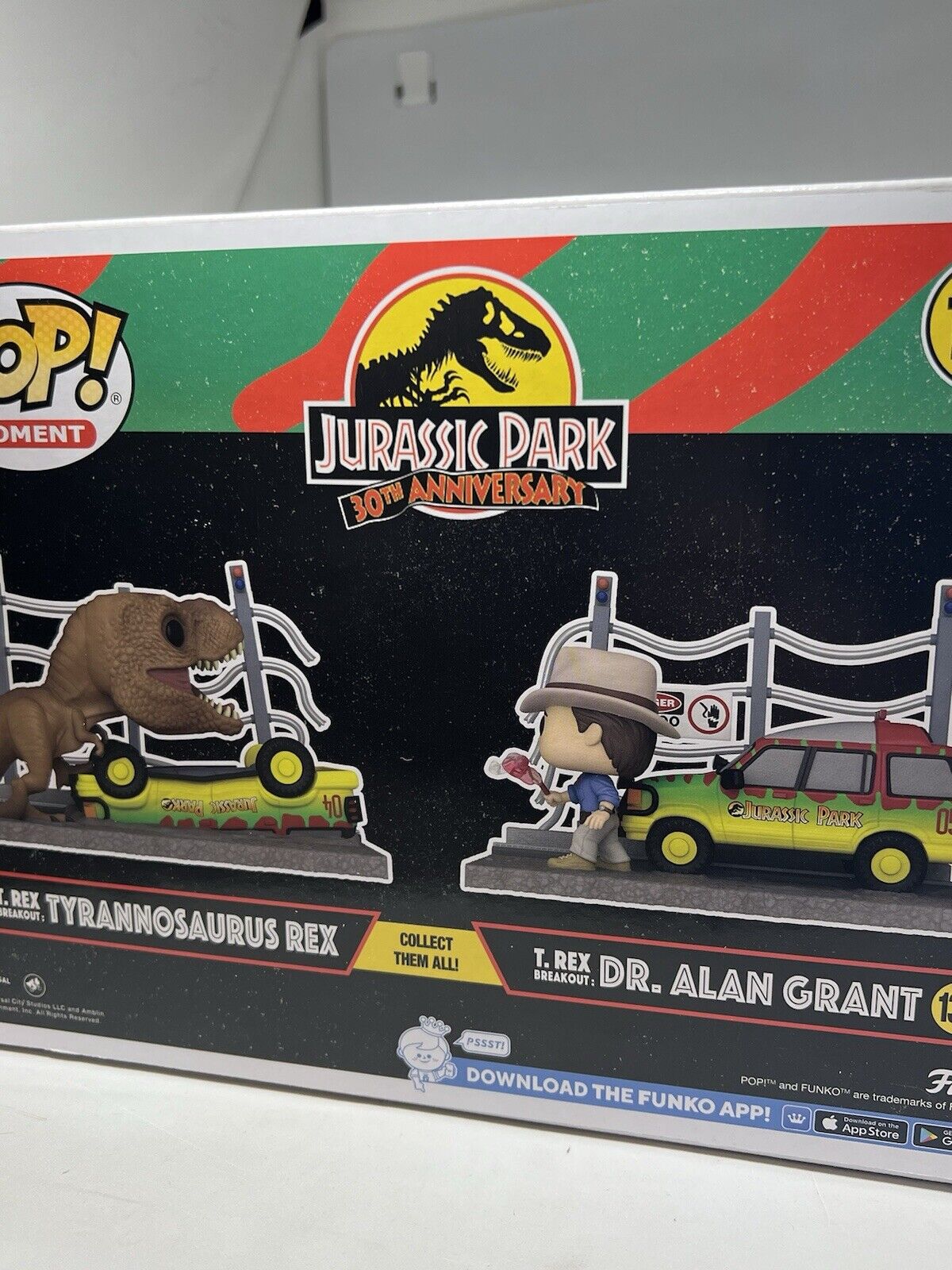 Funko Pop Moment Jurassic Park 1382 T. Rex Breakout Dr Alan Grant Target New - thriftgoblin