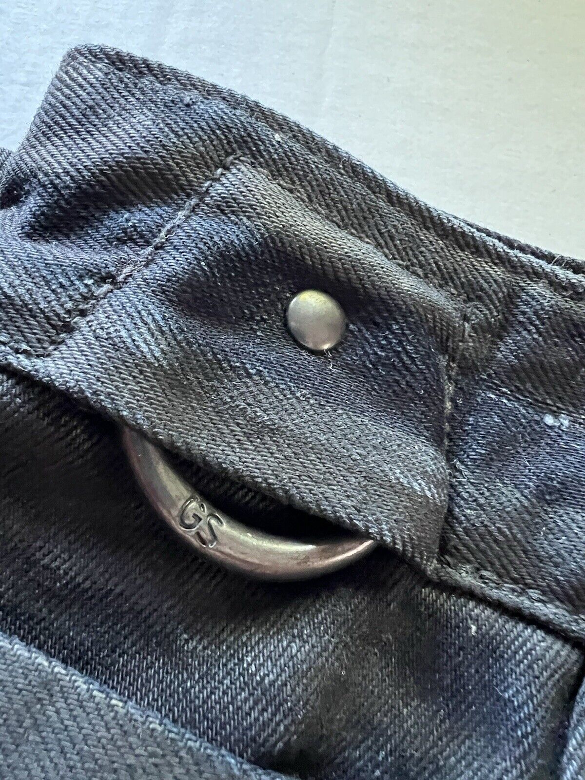 G - STAR RAW - ARC ZIP 3D Loose Tapered. Mens 32x32 Black Waxed Denim Motorcycle - thriftgoblin