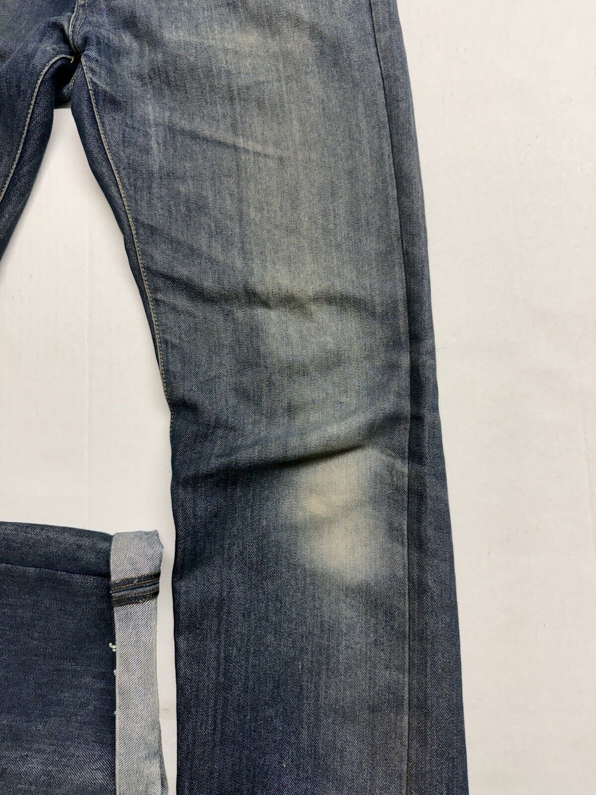 G Star Raw Jean Men 31x32 Blue 3301 Slim Straight Faded Selvedge 2010 Bottoms - thriftgoblin