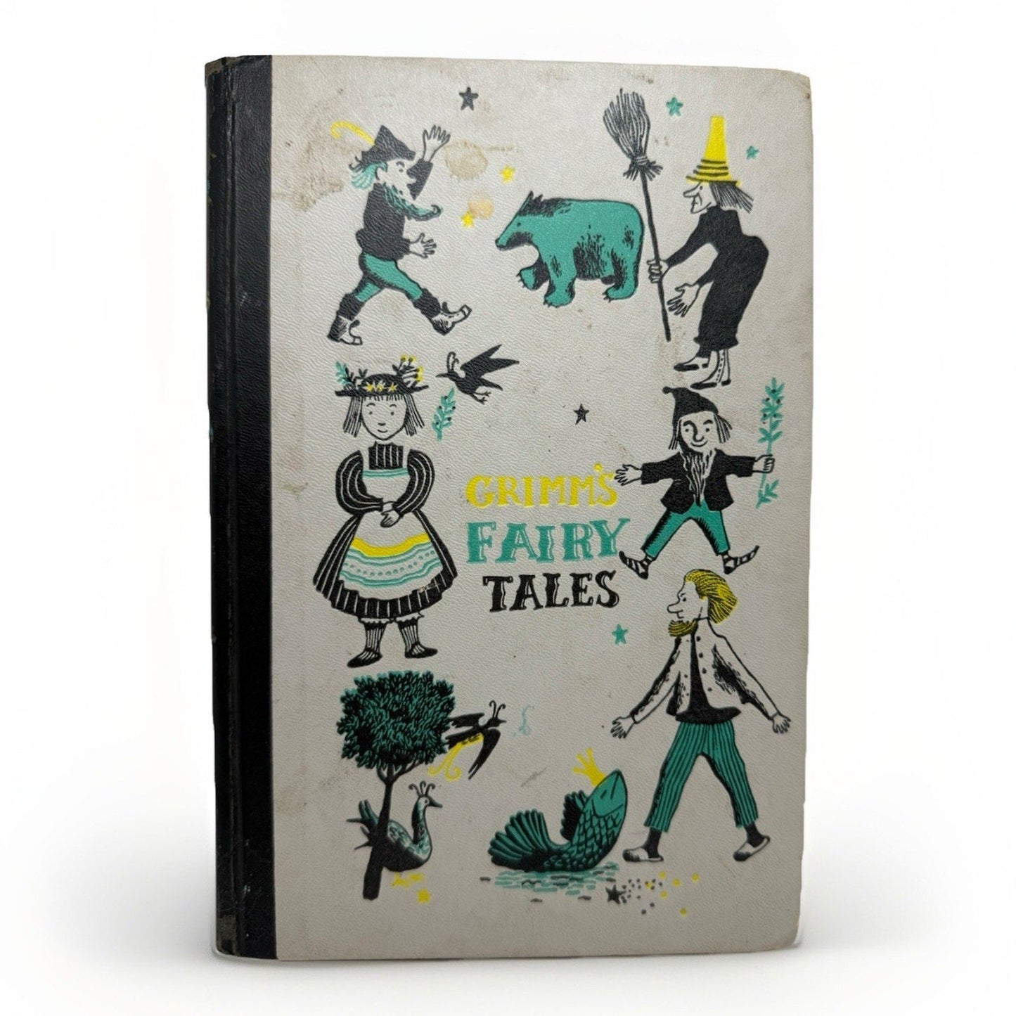 Grimms Fairy Tales Nelson Doubleday Inc Vintage Hardcover Junior Deluxe Edition - thriftgoblin