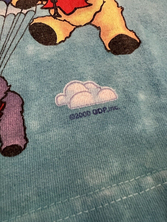 Hard Tag Vintage 2000 Liquid Blue Grateful Dead Parachute Bears Medium Skydive - thriftgoblin