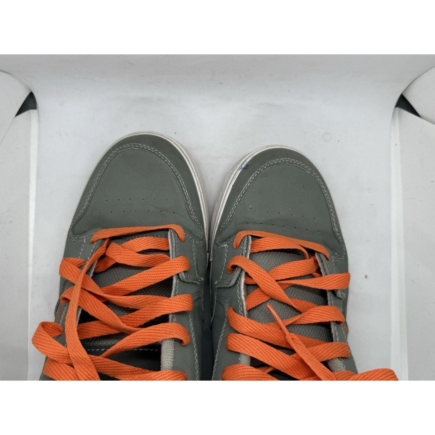 Heelys 770151 Gray Orange Shoes Men’s 10 Roller Skate Sneakers Rare Wheel Adult - thriftgoblin