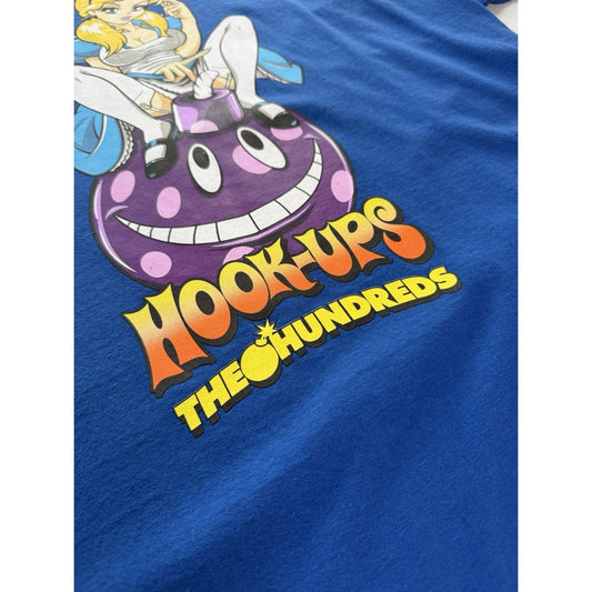Hook - ups X The Hundreds Collab Brand Anime Shirt Alice in Wonderland Sz XL - thriftgoblin