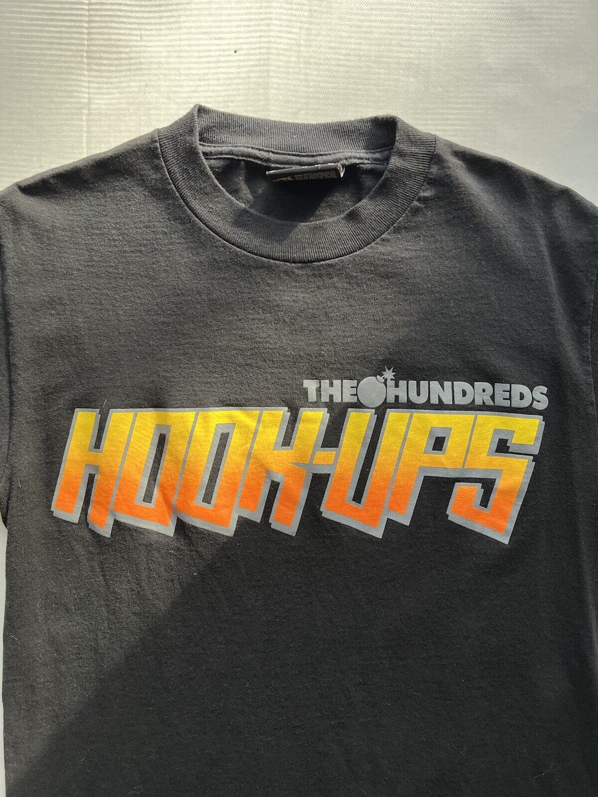 Hook Ups X The Hundreds Crewneck. Mens Size Small. Skateboard. Black Tshirt. - thriftgoblin