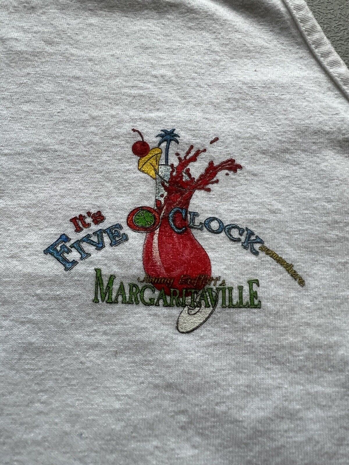“It’s 5 O’ Clock Somewhere” Margaritaville Mens Orlando Large Tank Top Buffet FL - thriftgoblin