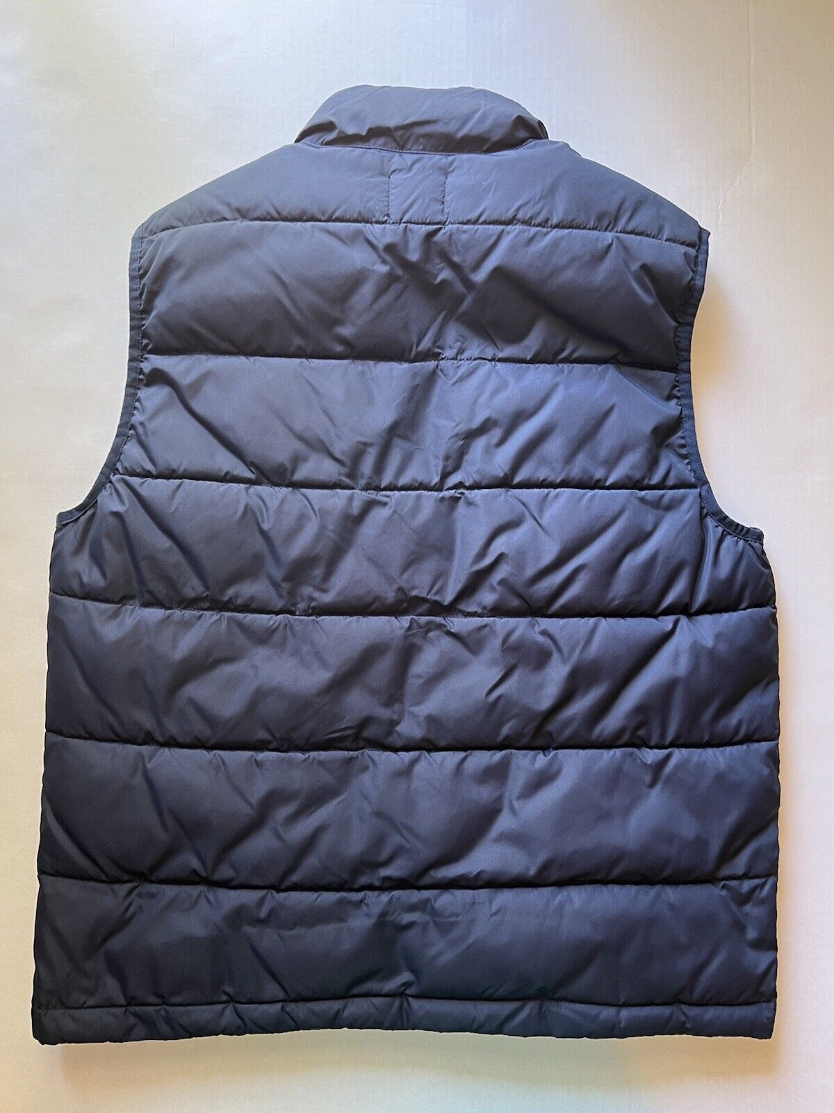 J Crew Puffer Vest Mens Authentic Medium Warm Blue Feather Zip Front Lookbook - thriftgoblin