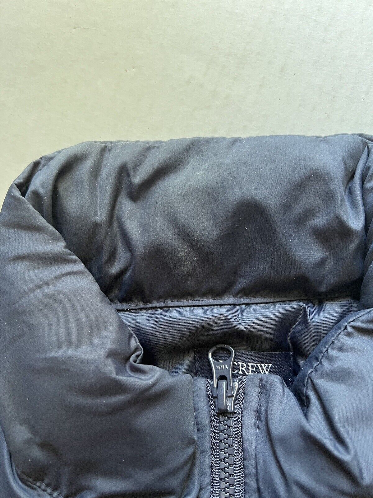 J Crew Puffer Vest Mens Authentic Medium Warm Blue Feather Zip Front Lookbook - thriftgoblin