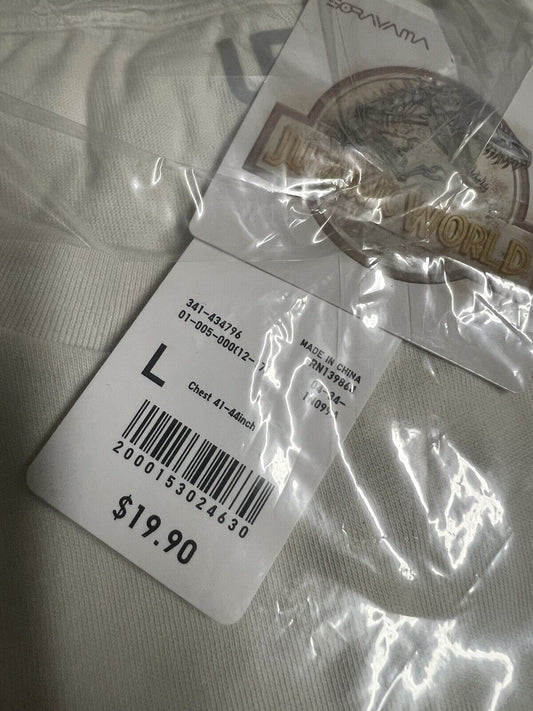 Jurassic World Collab Hajime Sorayama Uniqlo Off White Mens T-Shirt Science Park Large - thriftgoblin