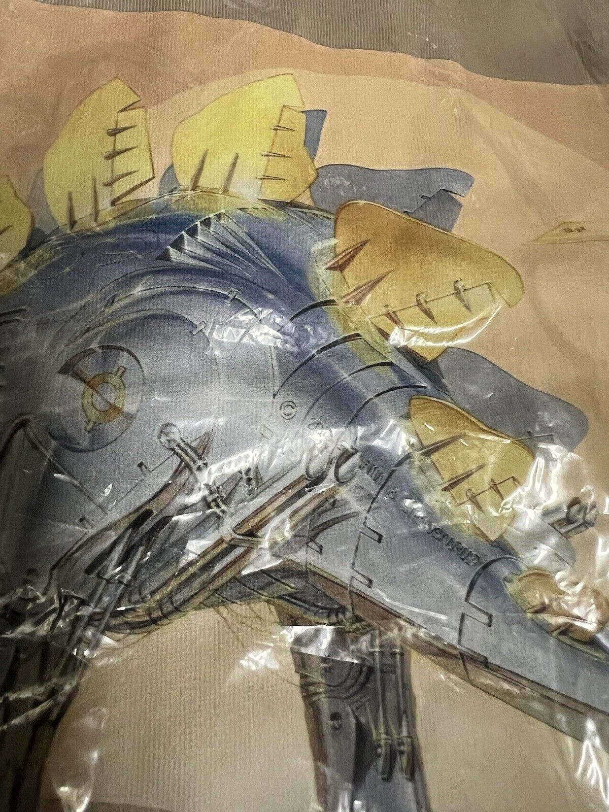 Jurassic World Collab Hajime Sorayama Uniqlo Sand Mens T-Shirt L Stegosaurus - thriftgoblin