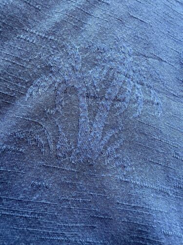 Kalaheo Hawaiian Shirt XL Solid Blue Emroidery Palm Trees Pocket Short Sleeve - thriftgoblin