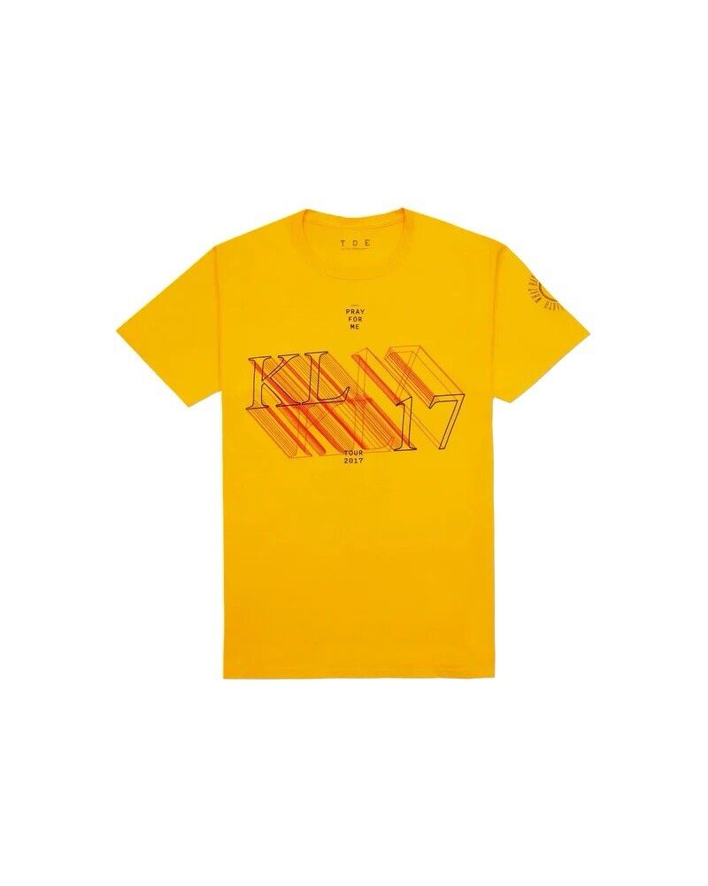 Kendrick Lamar DAMN 2017 Tour TDE Top Dawg Entertainment Yellow T Shirt Men’s L - thriftgoblin