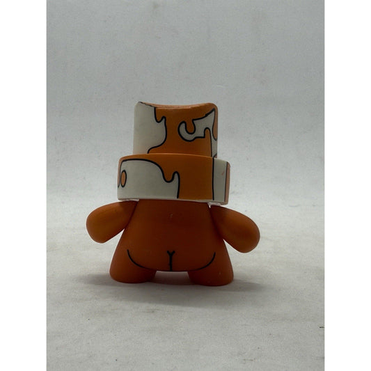Kidrobot Fatcap Series 1 “Puke” Vinyl Figure Orange Paint Drip Designer Toy - thriftgoblin