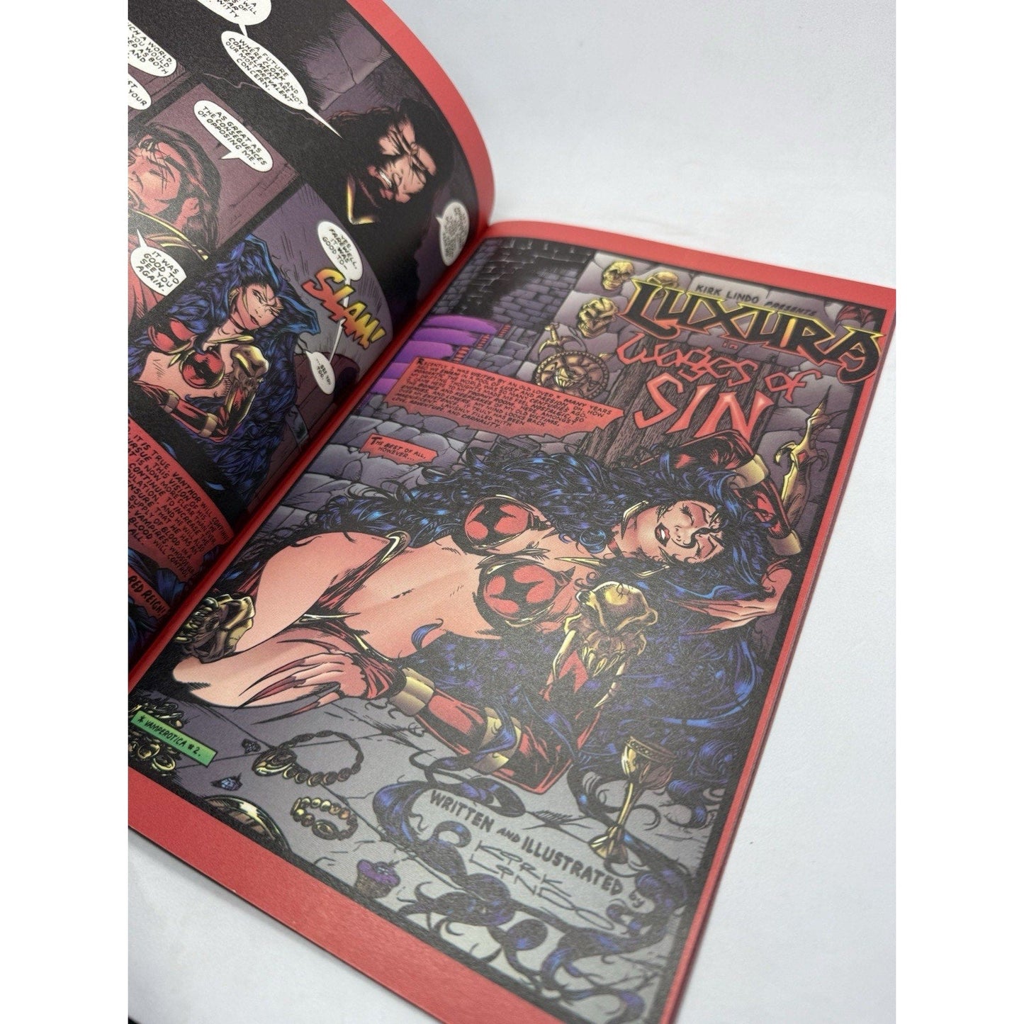 Kirk Lindo’s Luxura Collection Vamp Erotic Comic Brainstorm 1990s - thriftgoblin