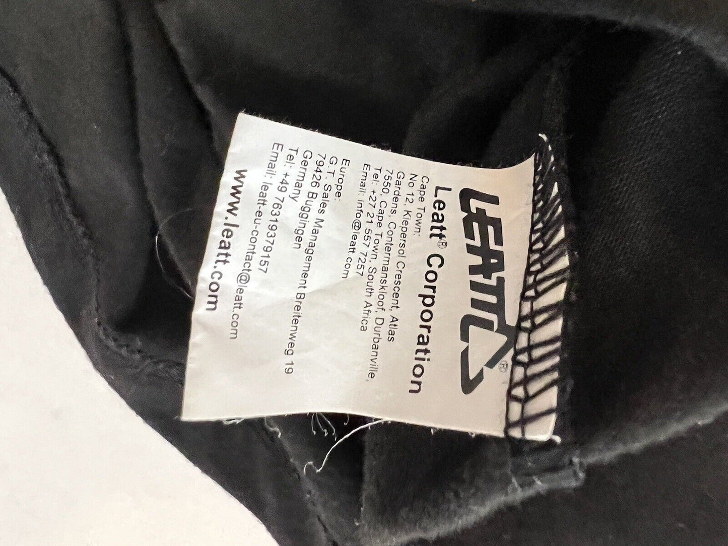 Leatt Bicycling Shirt Crewneck Tee Black Size Large - thriftgoblin