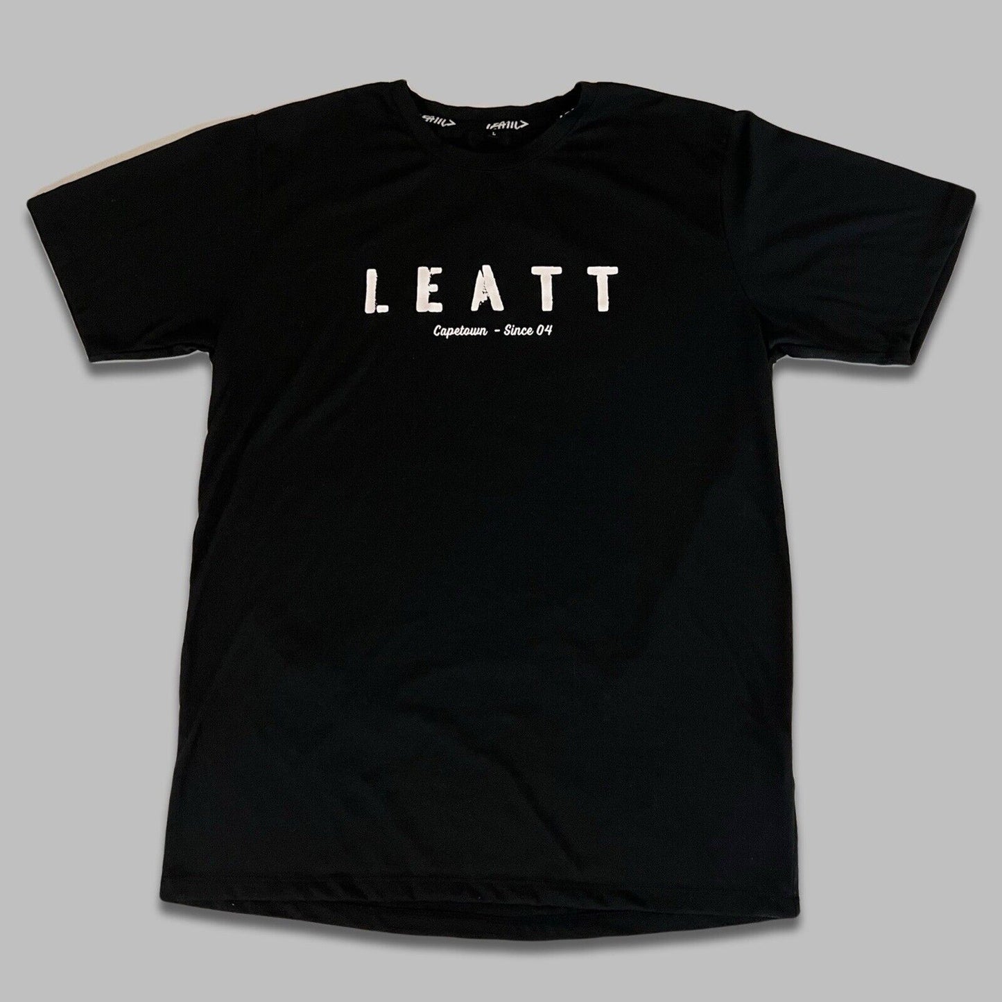 Leatt Bicycling Shirt Crewneck Tee Black Size Large - thriftgoblin