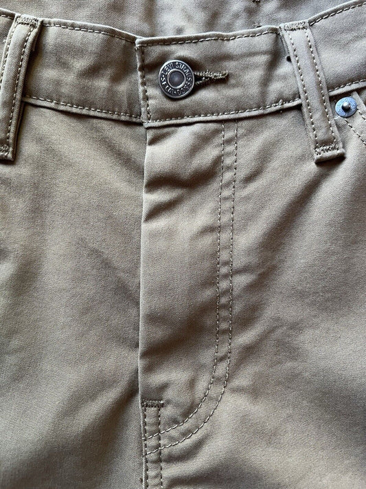 Levis 504 Commuter Mens 32x30 Khaki Road Cycling Outdoor Casual Chino Jean Mens - thriftgoblin