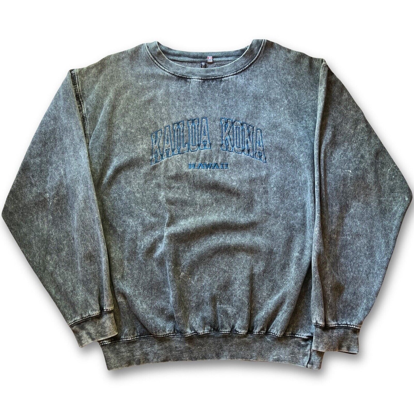 Local Kailua Kona Crewneck Sweatshirt Brushed Cotton Green Blue Hawaii Shirt - thriftgoblin