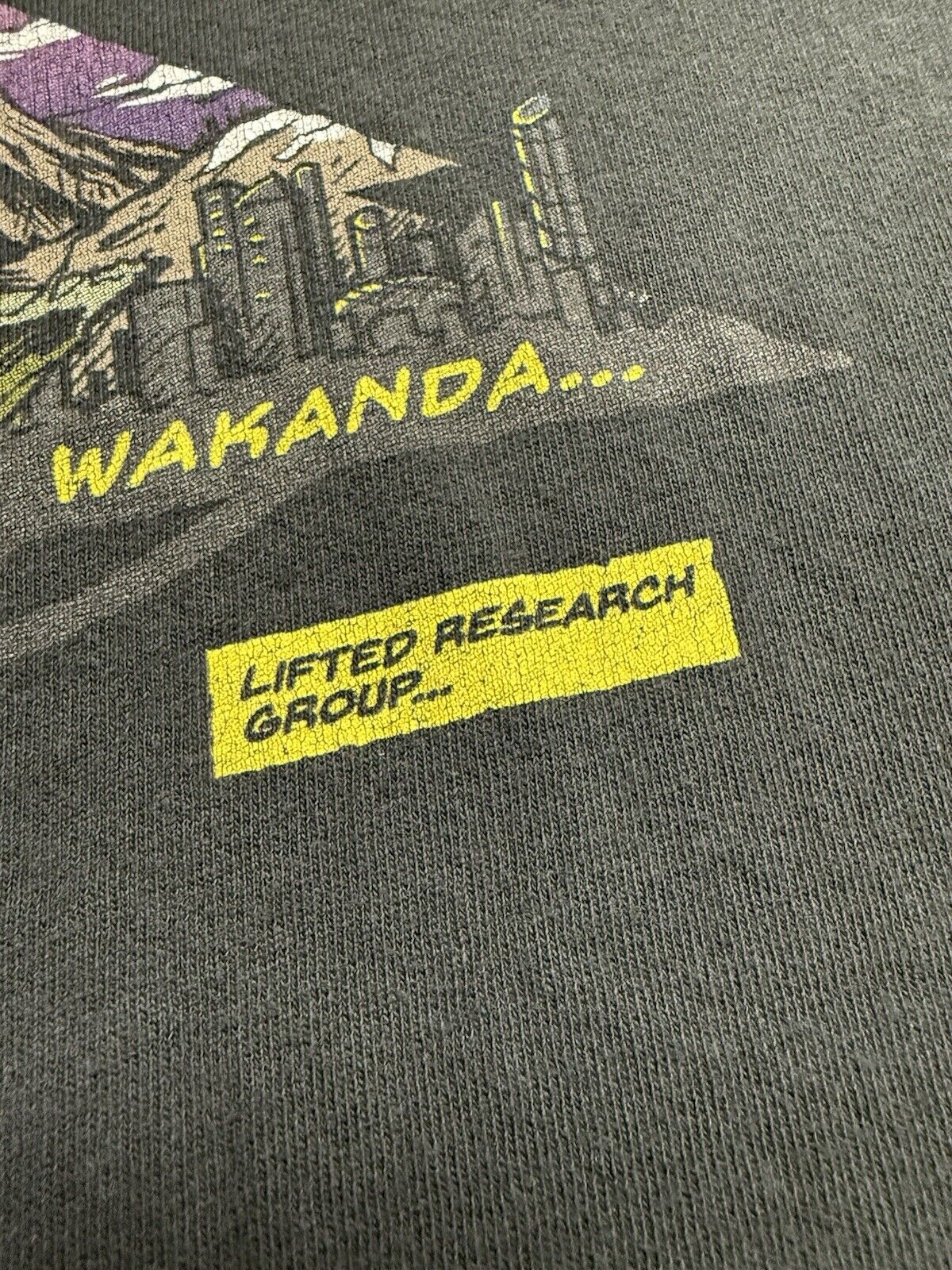 LRG X Marvel Black Panther Wakanda Collab Shirt XL Lifted Research Group Tee Top - thriftgoblin