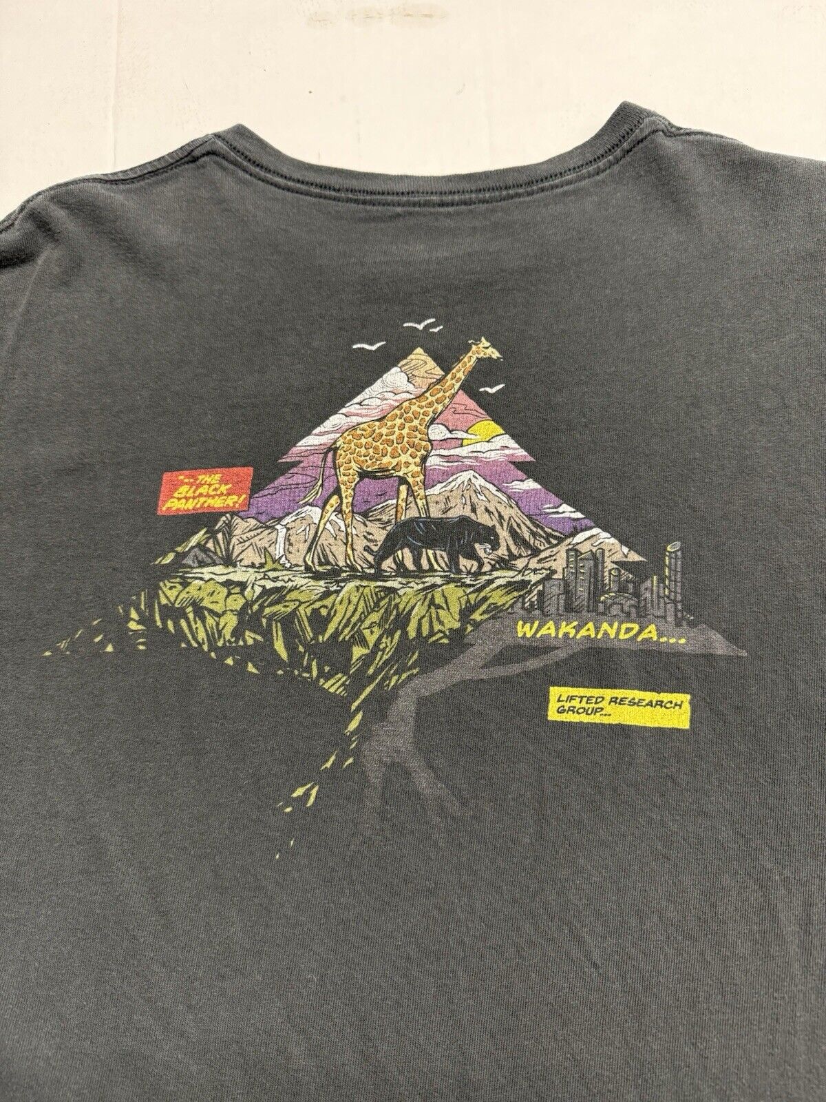 LRG X Marvel Black Panther Wakanda Collab Shirt XL Lifted Research Group Tee Top - thriftgoblin