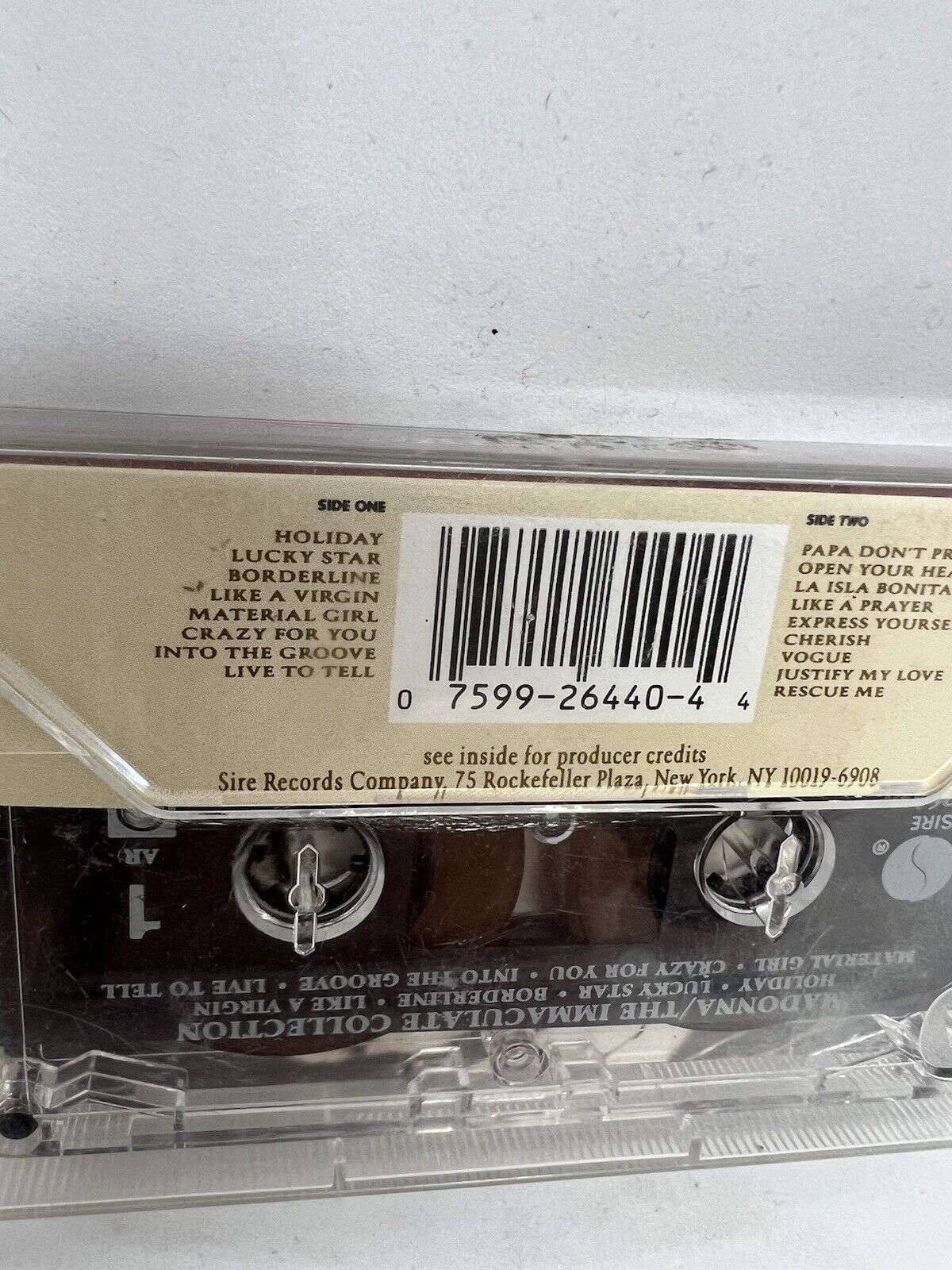 Madonna 1990 The Immaculate Collection : 9 26440 - 4 Sire Cassette Music Tape 90’s - thriftgoblin