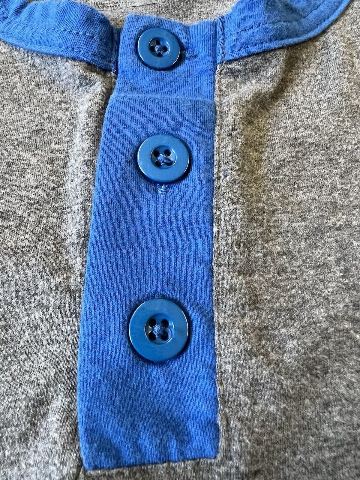 Men's Alliance Gray/Blue World of Warcraft Raglan Henley 3/4 - Sleeve T-Shirt - thriftgoblin