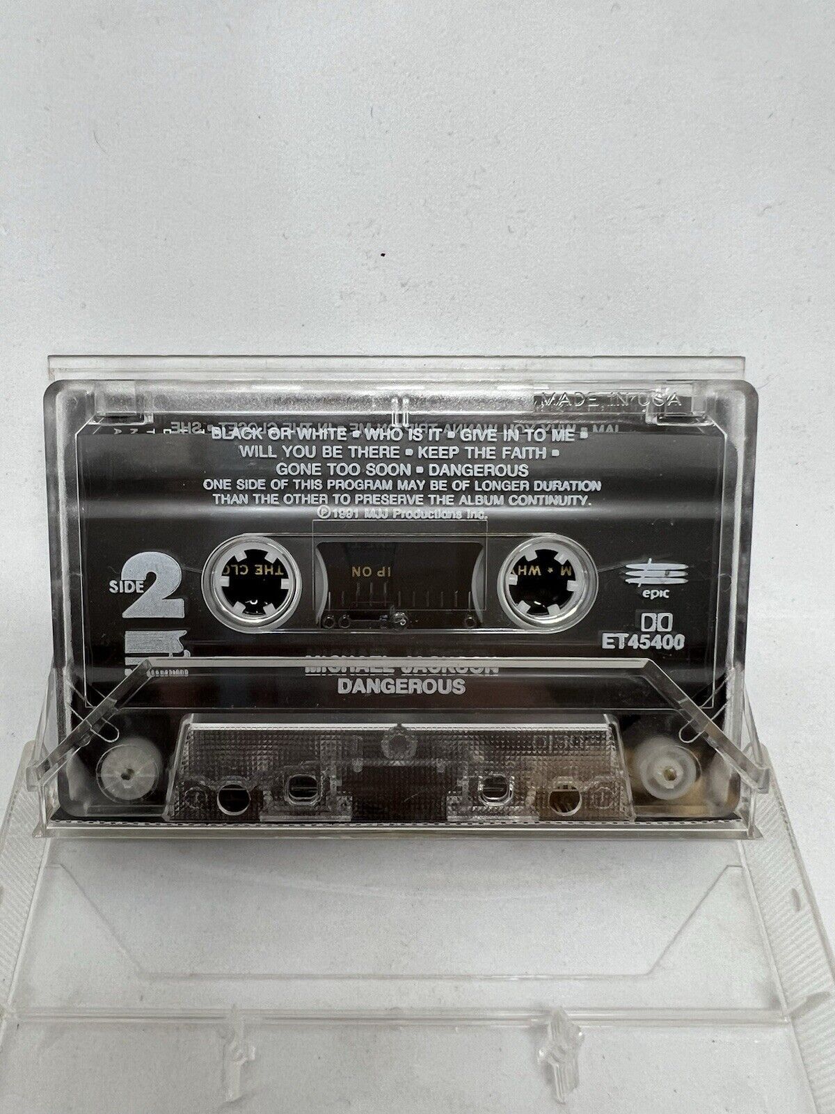 Michael Jackson: Dangerous (Cassette Tape, 1991 Epic) Music King Of Pop Artist - thriftgoblin