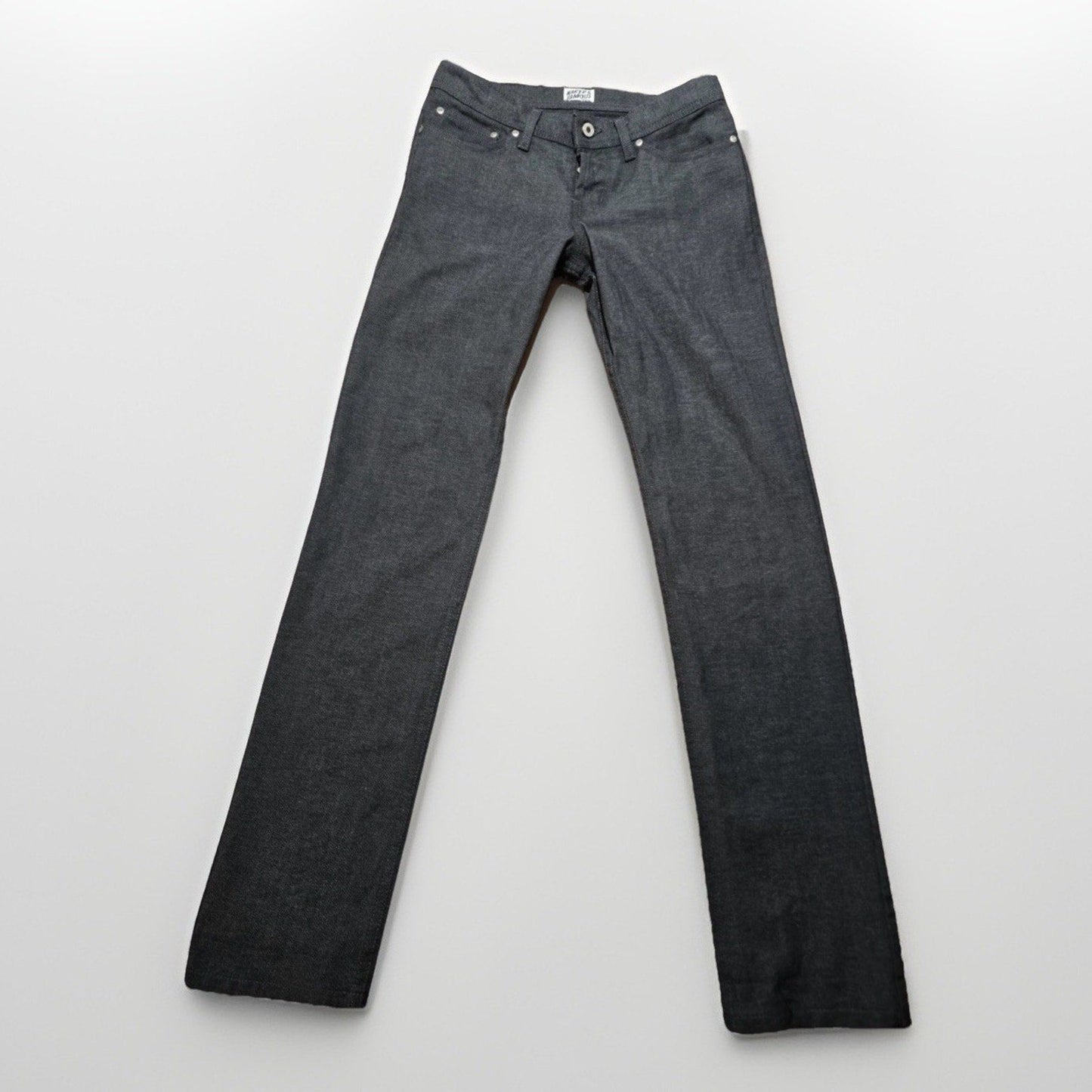 Naked & Famous Weird Guy Raw Denim Jeans 30 W Charcoal Stretch Slim Tapered Fit - thriftgoblin